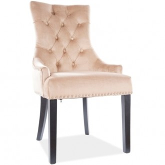 Pikowane krzesło aksamitne z pinezkami Edward Velvet
