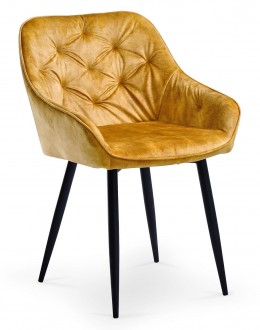 Krzesło tapicerowane tkaniną velvet z podłokietnikami K418
