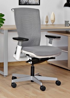 Krzesło biurowe z regulowanymi podłokietnikami Reya czarny / tkanina RS01