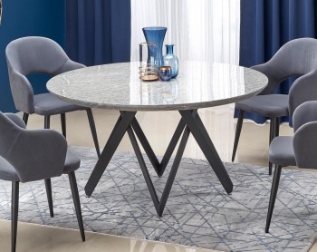 Designerski stół z blatem w optyce marmuru Gustimo