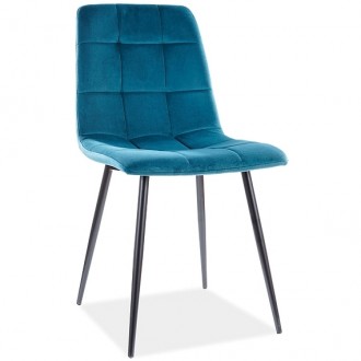 Krzesło jadalniane z prostym siedziskiem Mila Velvet