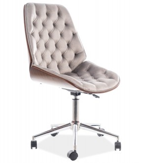 Pikowany fotel biurowy z aksamitną tkaniną Arizona Velvet