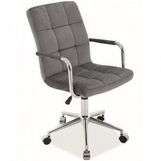 Aksamitne krzesło biurowe z podłokietnikami Q-022 Velvet