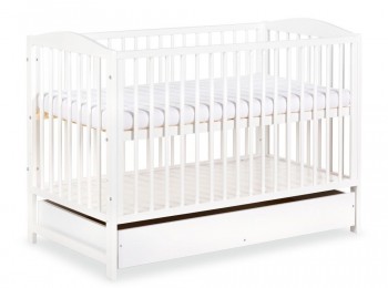 Łóżeczko niemowlęce Henry 120x60 z szufladą białe