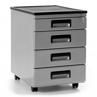 Kontener biurkowy srebrny 325-S