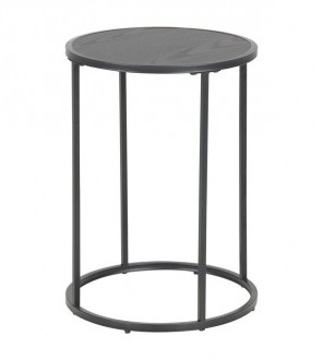 Okrągły stolik pomocniczy w stylu loftowym Seaford 40 czarny