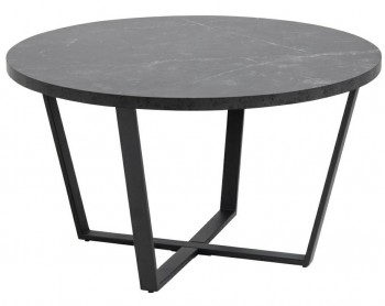 Designerski stolik kawowy w imitacji marmuru Amble czarny