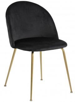 Pikowane krzesło w stylu glamour Louise na złotej podstawie