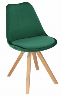 Tapicerowane tkaniną velvetową krzesło z podstawą star square Norden
