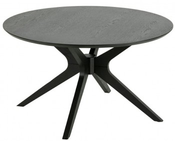 Czarny stolik fornirowany na designerskiej podstawie Piura