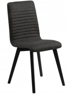 Tapicerowane krzesło do jadalni na czarnych nogach Arosa anthracite