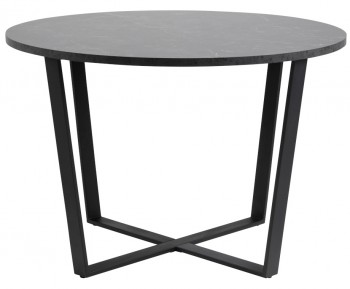 Designerski stół na płozach z czarnym blatem imitującym marmur Baffin