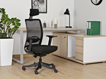 Krzesło biurowe na kółkach Anggun BL418 Black