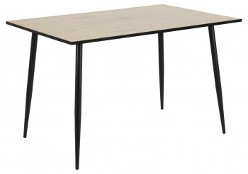 Loftowy stół do jadalni z blatem w imitacji drewna Wilma 120x80