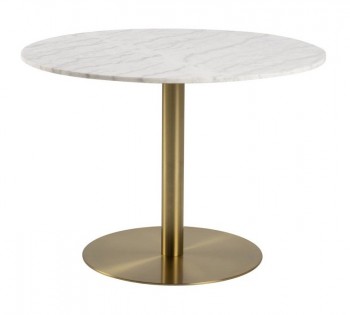 Okrągły stół z marmurowym blatem Colin