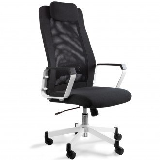 Krzesło biurowe obrotowe Fox biały/czarny