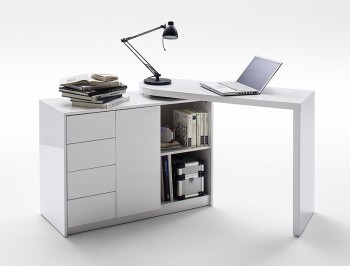 Obrotowe biurko komputerowe z szafką Patt