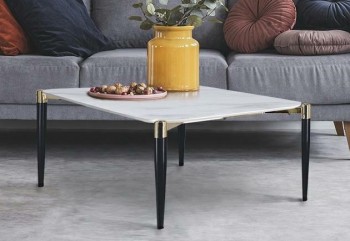 Stolik kawowy w stylu glamour Pista imitacja marmuru