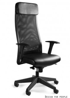 Krzesło biurowe Ares Soft z wysokim oparciem czarny