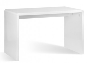Białe biurko w wysokim połysku Bise