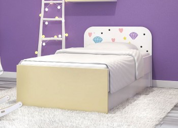 Kolorowe łóżko dziecięce z grafiką MTM-A