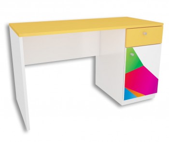 Kolorowe biurko do pokoju nastolatki MTM-A wersja prawa