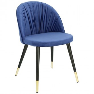 Aksamitne krzesło Kotte Velvet ze złotymi końcówkami nóg