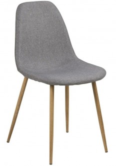 Krzesło na nogach w kolorze dębowym Wilma grey