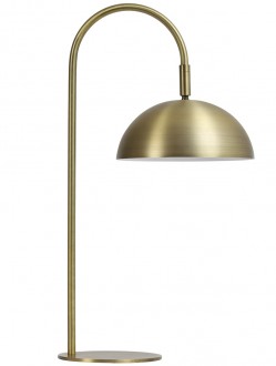 Złota lampa stołowa Jupiter na okrągłej stopce