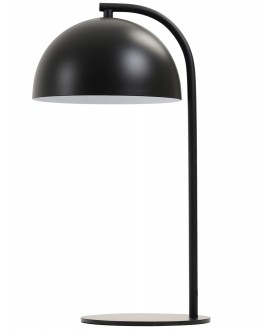 Czarna lampa stołowa Mette z dużym kloszem