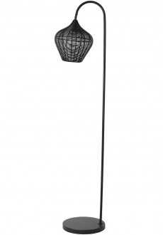 Ażurowa lampa podłogowa z ruchomym kloszem Alvaro