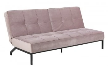 Pikowana sofa rozkładana z tkaniny aksamitnej Perugia VIC