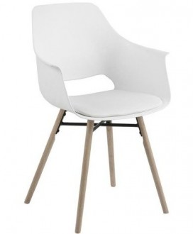 Białe krzesło w stylu skandynawskim Ramona