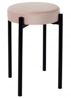 Loftowy stołek na metalowej podstawie Selma