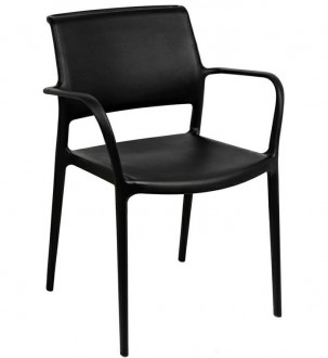 Proste krzesło kawiarniane z podłokietnikami Petra