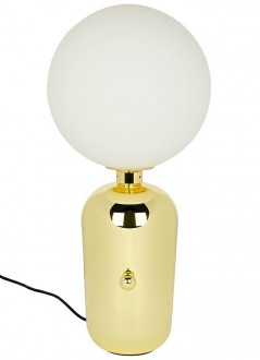 Ledowa lampa stołowa ze szklanym kloszem w kształcie kuli Boy 25 złota