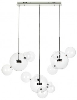 Lampa wisząca ze szklanymi kloszami Capri Line 3 czarna