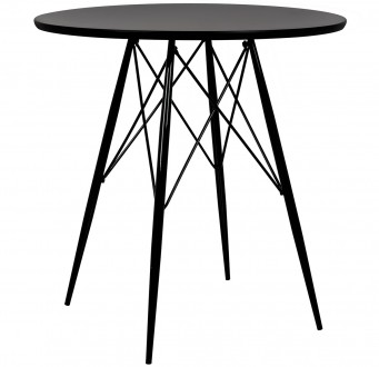 Czarny stół kawiarniany z tworzywa sztucznego Jack DSW
