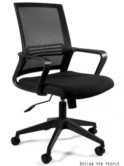 Krzesło biurowe z niskim oparciem z siatki Play