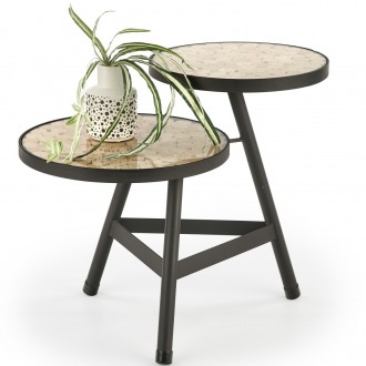 Loftowy stolik pomocniczy z dwoma blatami Naturella 2P