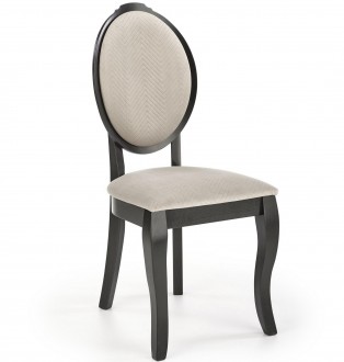 Czarne krzesło drewniane w stylu retro Velo