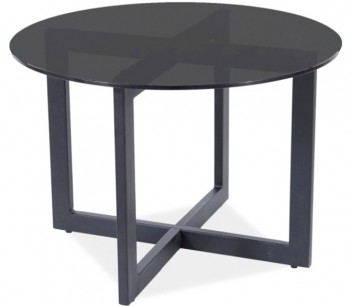 Szklany stolik pomocniczy w stylu industrialnym Almeria B Signal