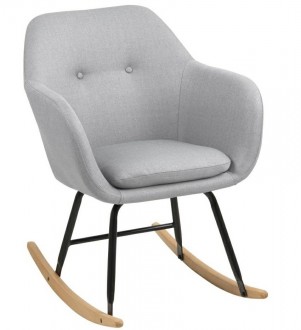 Skandynawskie krzesło bujane Emilia jasny szary