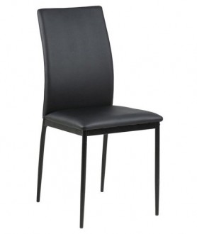 Klasyczne krzesło do jadalni z ekoskóry Opera PU czarny