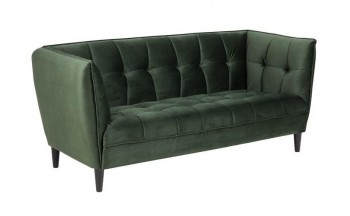 Trzyosobowa sofa pokojowa tapicerowana Prato Vic forest green