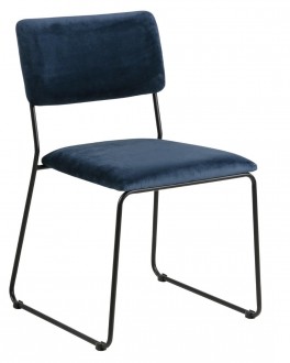 Welurowe krzesło konferencyjne Cornelia Vic navy blue