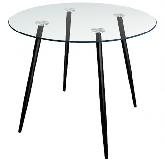 Okrągły stół ze szklanym blatem Nino II
