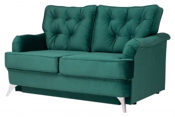 Tapicerowana sofa 2-osobowa z pikowanymi poduszkami Sissi