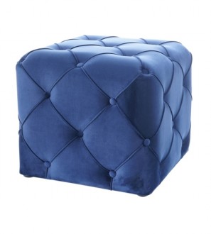 Pikowana pufa w stylu glamour Aviva K Velvet