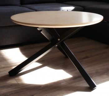 Okrągły stolik kawowy w stylu industrialnym Triple PRO